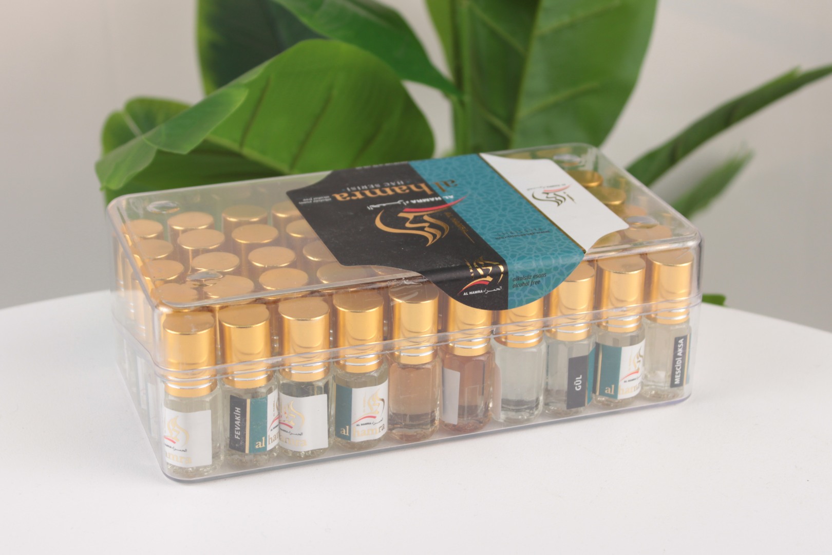 Aksa Al Hamra Hac ve Umre Serisi 50’li Dev Lüks Esans Seti (50 x 3 ml)