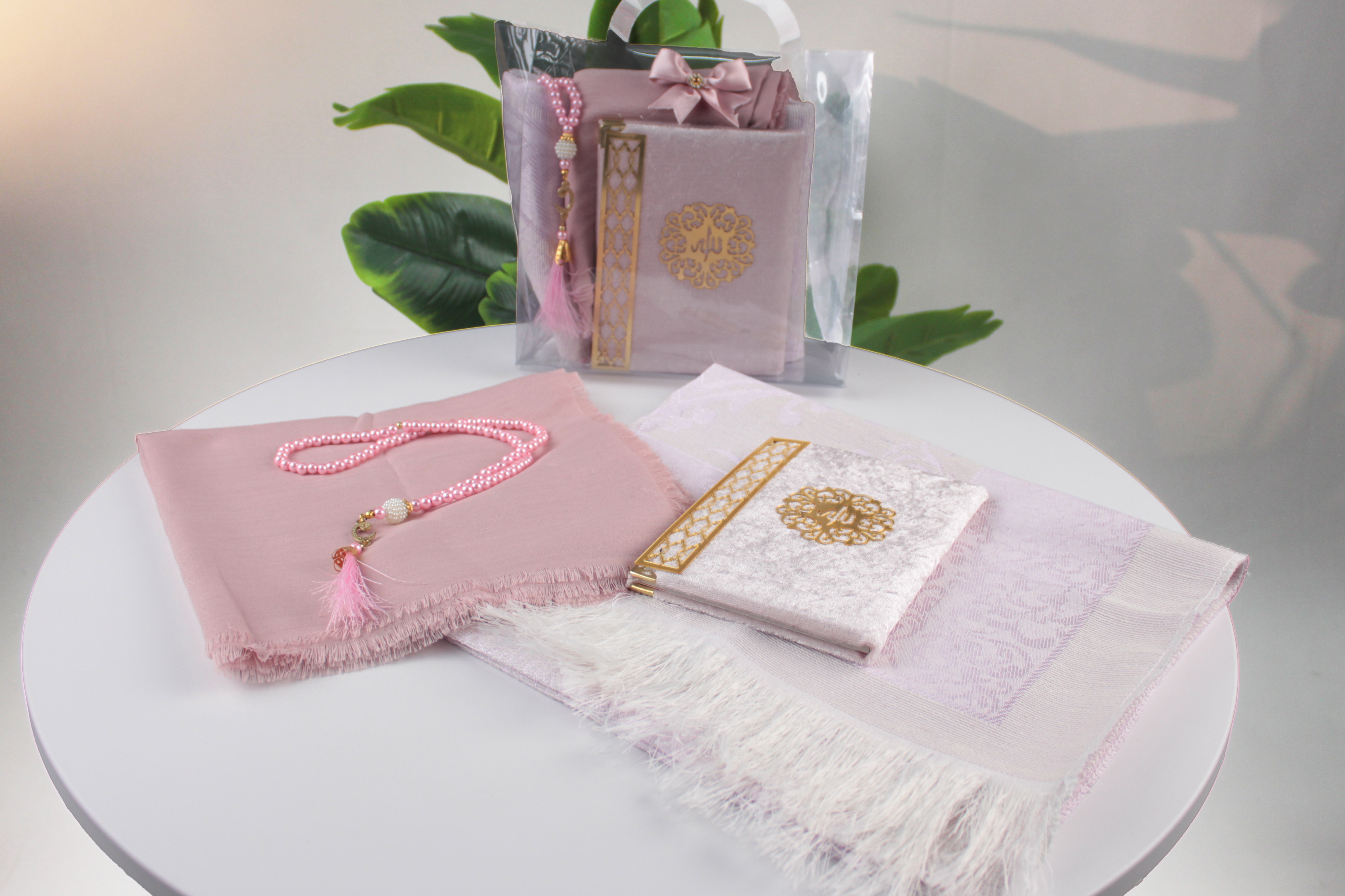Pembe Çantalı Dörtlü Set