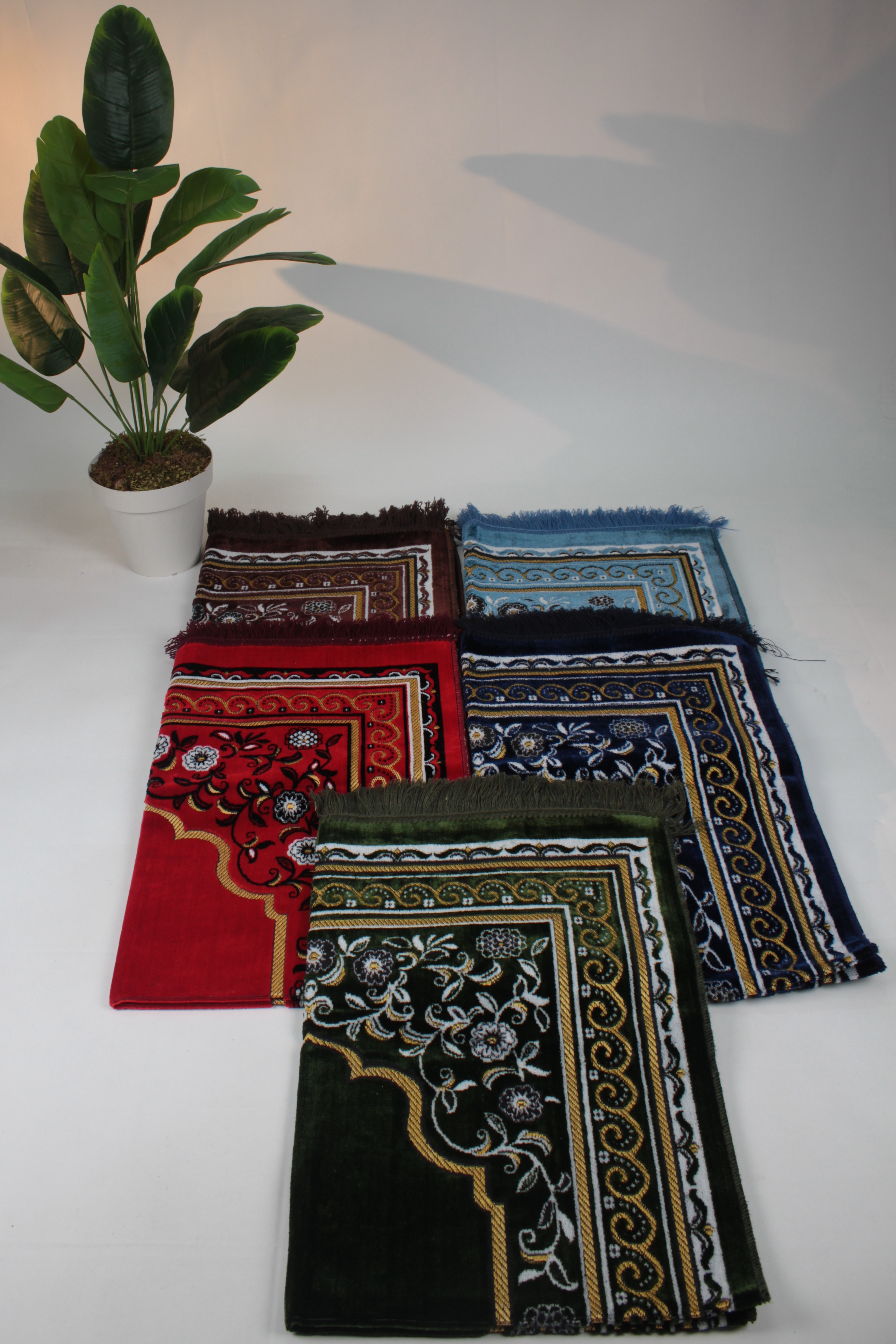Yeşil 80x120 Battal Kadife Seccade