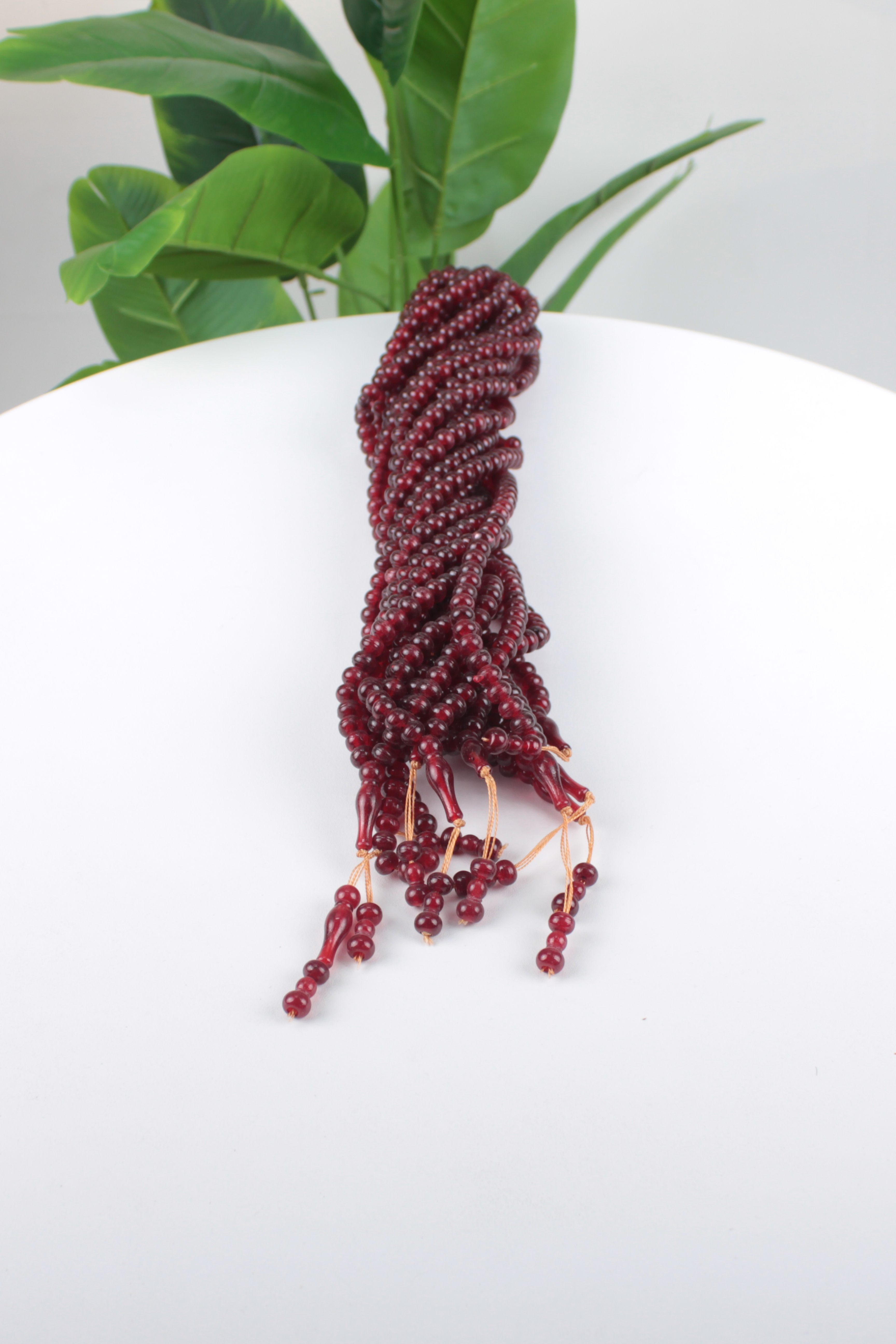 Bordo 10 mm Mono Tespih – 10’lu Ekonomik Deste