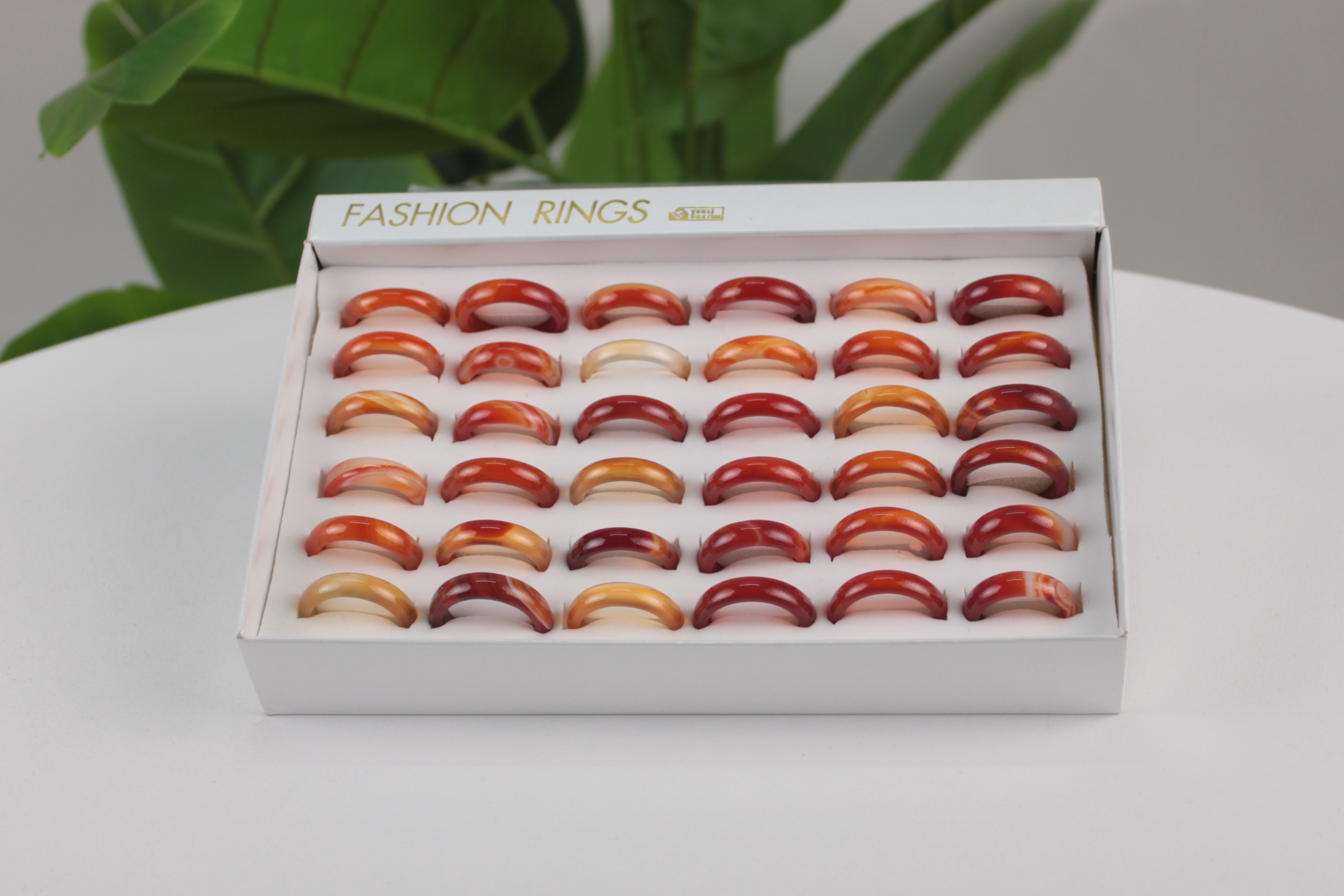 Doğal Akik Yüzük Karışık Beden Set – 36’lı paket-11