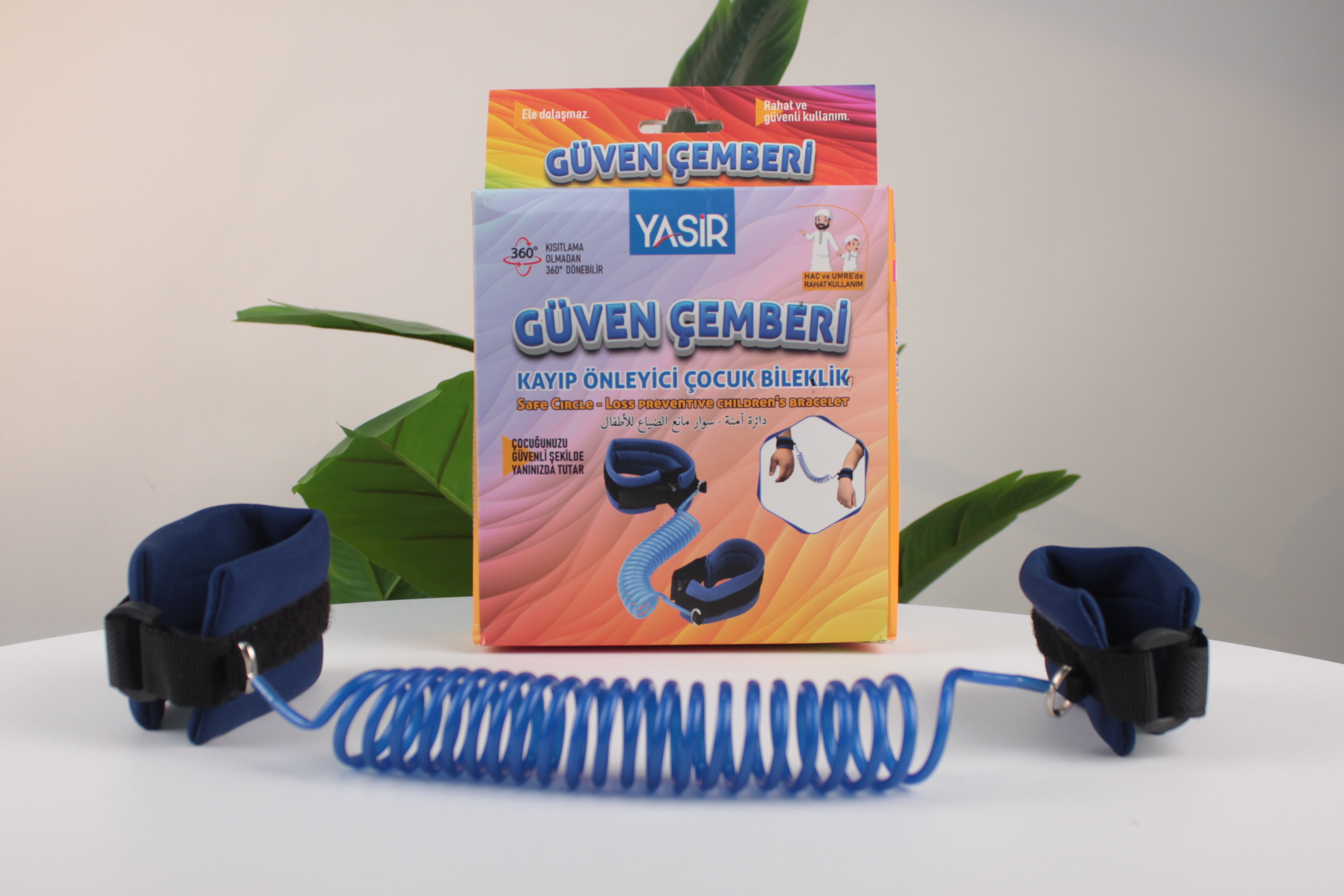 Güven Çemberi Kayıp Önleyici Çocuk Bilekliği – Hac ve Umre İçin 360° Dönebilen Güvenlik Kordonu