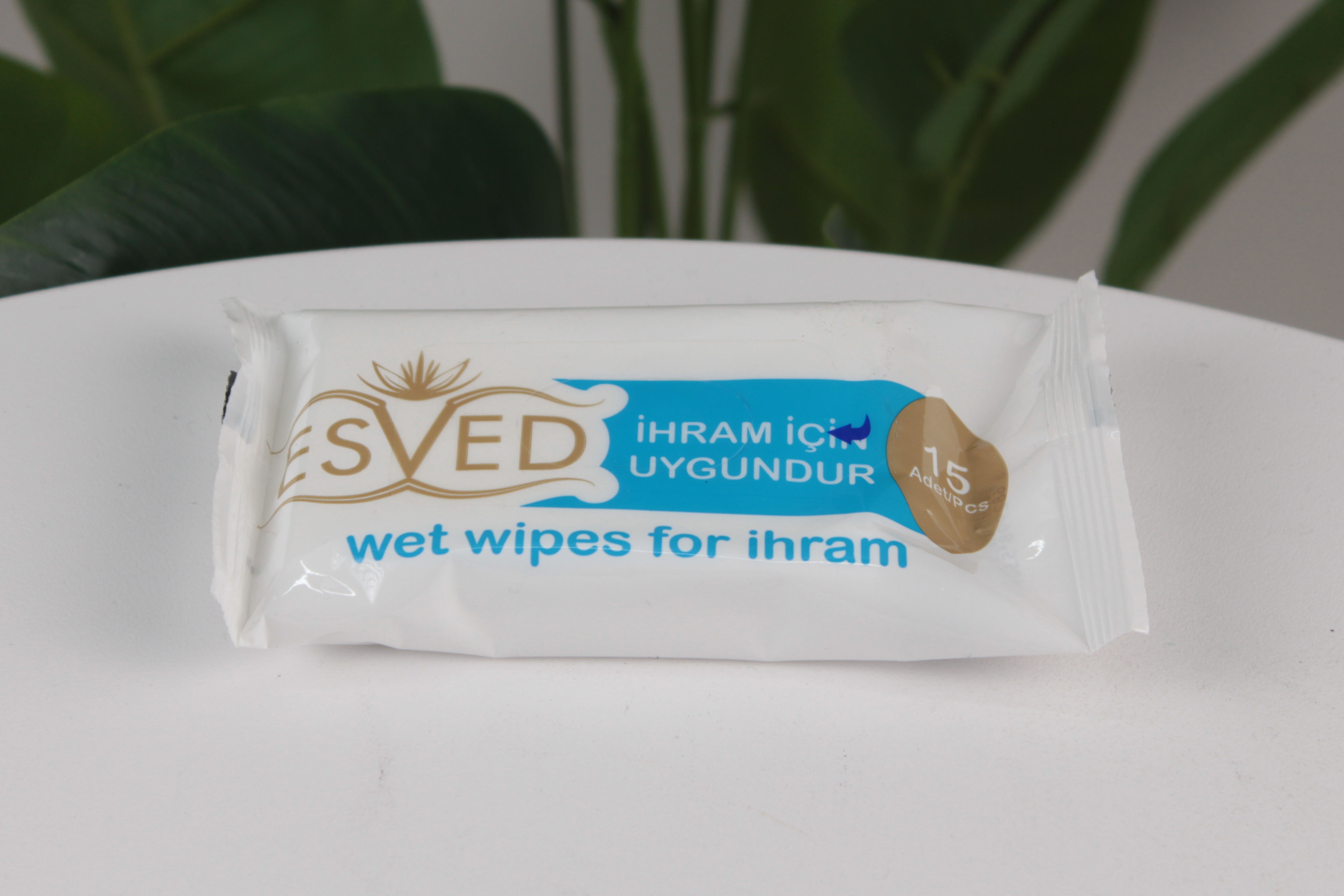 Esved İhram Islak Mendili – Hac ve Umre İçin Özel Üretim, Alkolsüz ve Parfümsüz 15 Adet